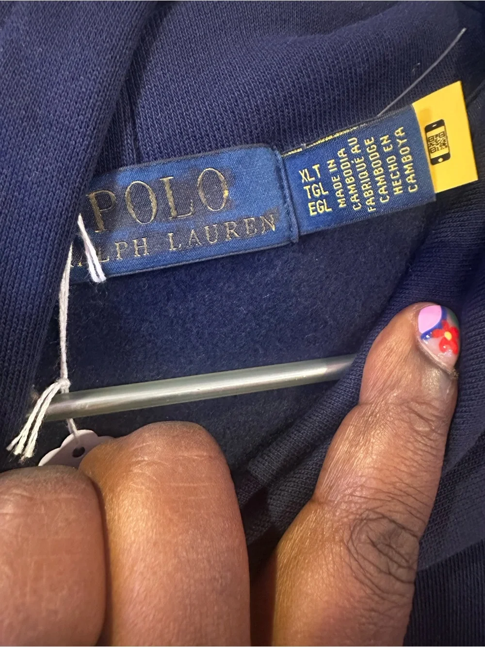 Polo Ralph Lauren Navy RL Monogram Letterman Hoodie